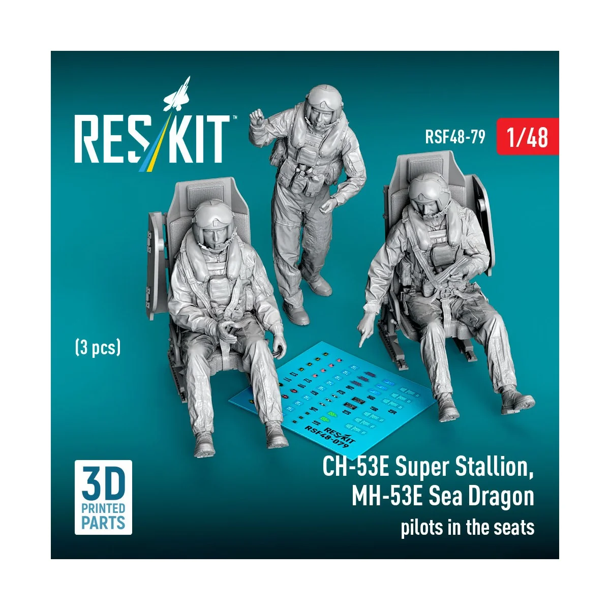 CH-53E Super Stallion, MH-53E Sea Dragon pilots in the seats (3 pcs...