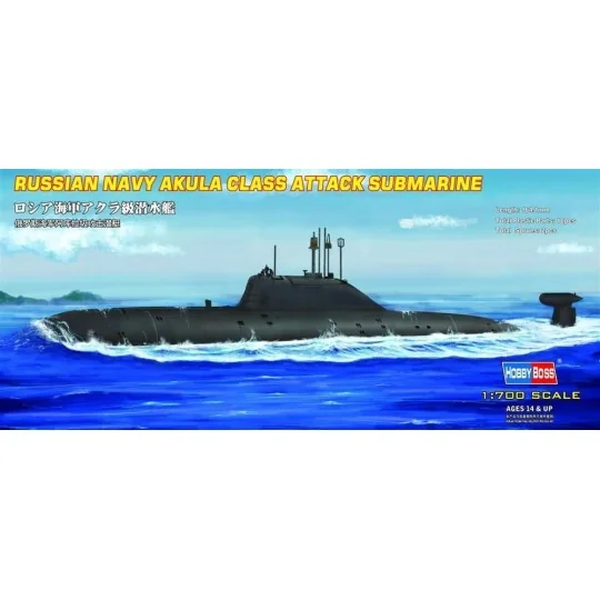 RUSSIA NAVY AKULA CLASS ATTACK SUB., 1/700 - Hobby Boss 87005