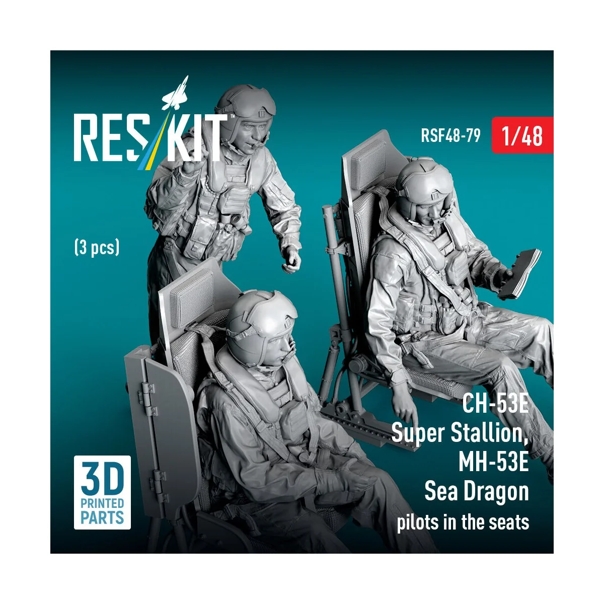 CH-53E Super Stallion, MH-53E Sea Dragon pilots in the seats (3 pcs...