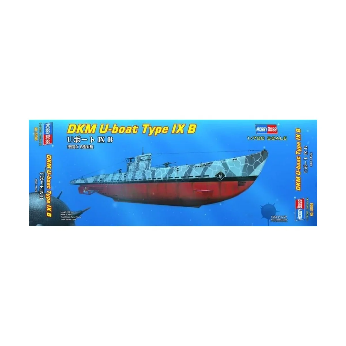 DKM U-boat Type IX B, 1/700 - Hobby Boss 87006 DKM U-boat Type IX B, 1/700 - Hobby Boss 87006