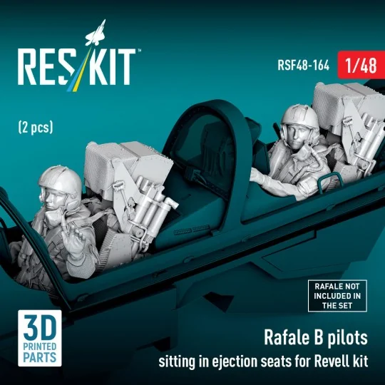 Rafale B pilots sitting in ejection seats for Revell kit (2 pcs) (3...