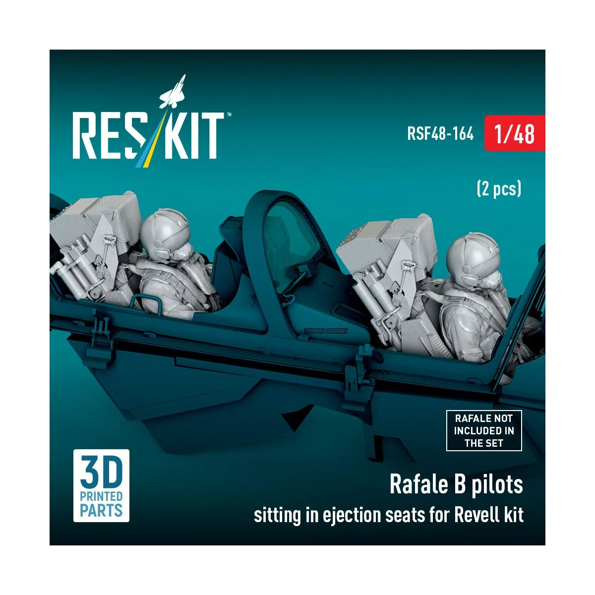 Rafale B pilots sitting in ejection seats for Revell kit (2 pcs) (3...