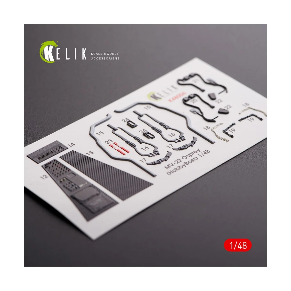 MV-22 Osprey interior 3D decals for HobbyBoss kit, 1/48 - Kelik K48006