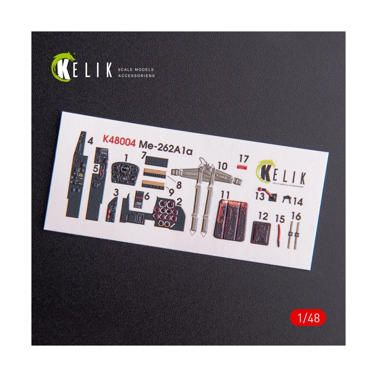 ME-262A1 interior 3D decals for Tamiya kit, 1/48 - Kelik K48004