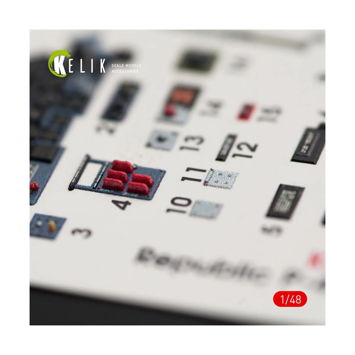 P-47M Thunderbolt interior 3D decals for Tamiya kit, 1/48 - Kelik K...