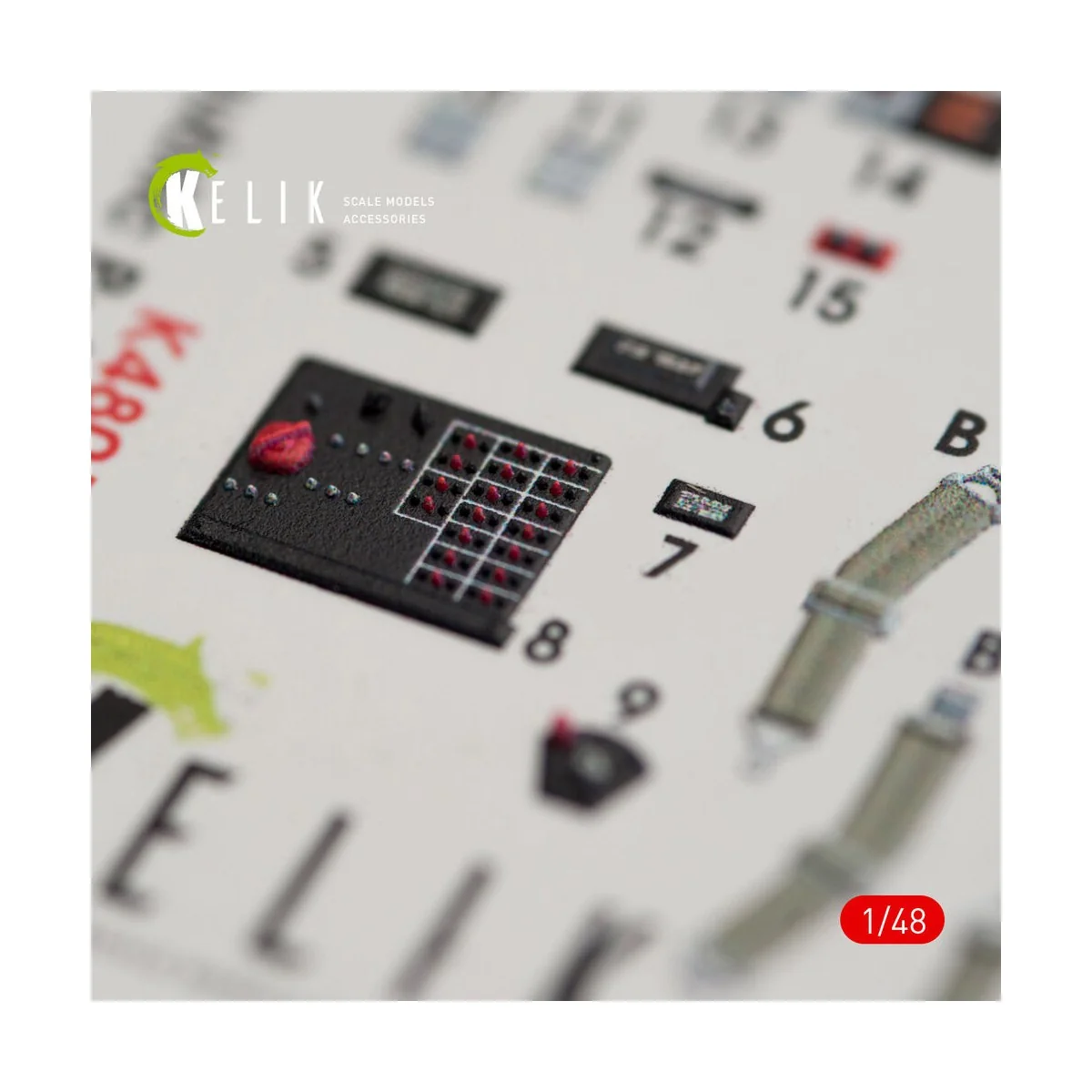 P-47M Thunderbolt interior 3D decals for Tamiya kit, 1/48 - Kelik K...