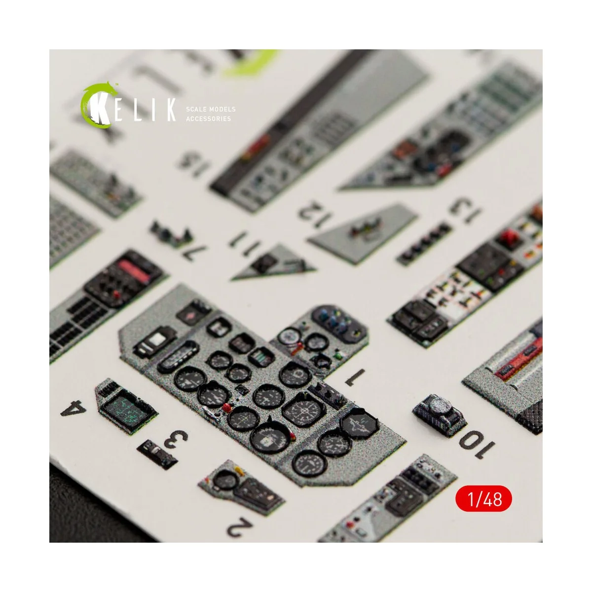 MiG-29A (9-12) Fulcrum interior 3D decals for GWH kit, 1/48 - Kelik...