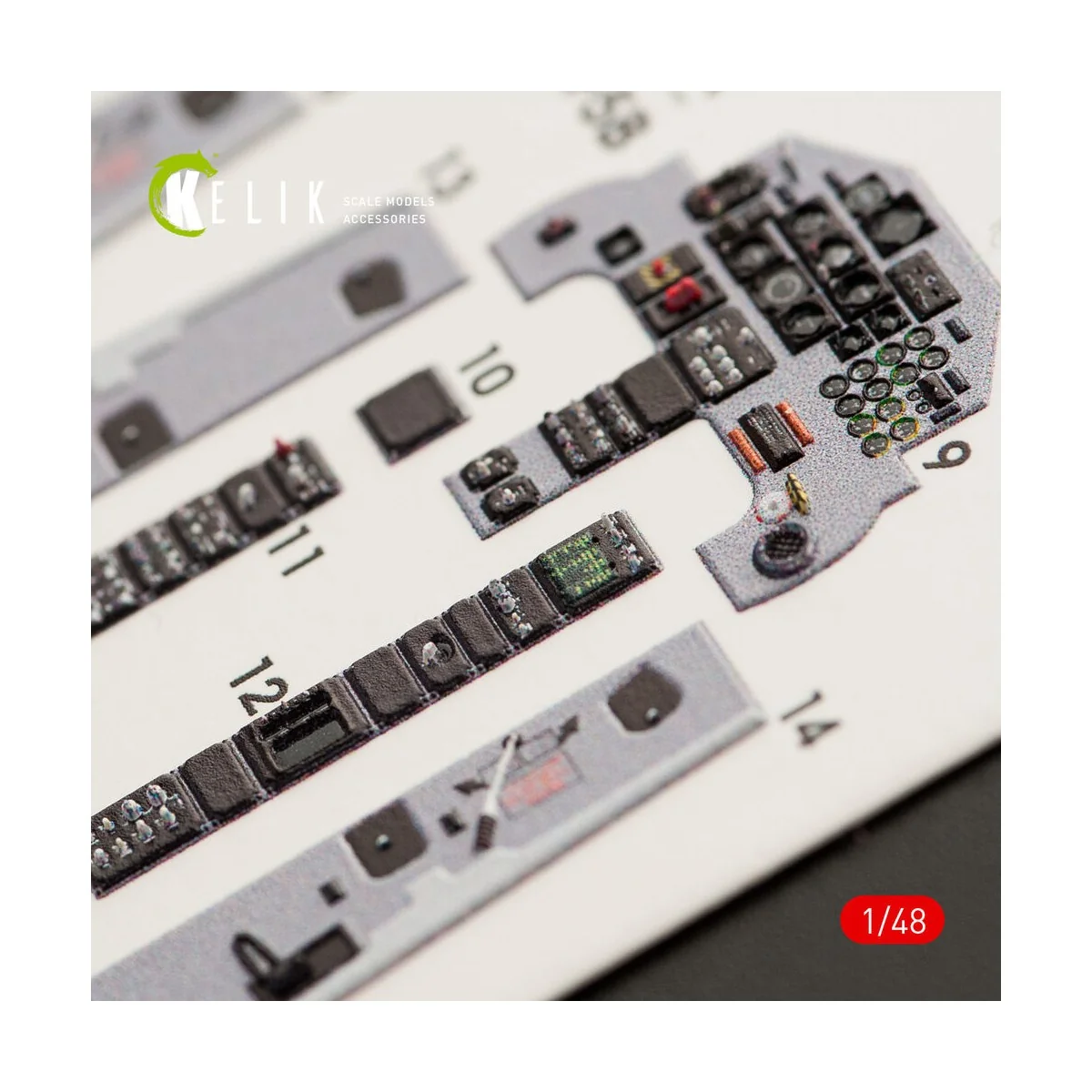 F-5B Freedom Fighter interior 3D decals for Kinetic kit, 1/48 - Kel...