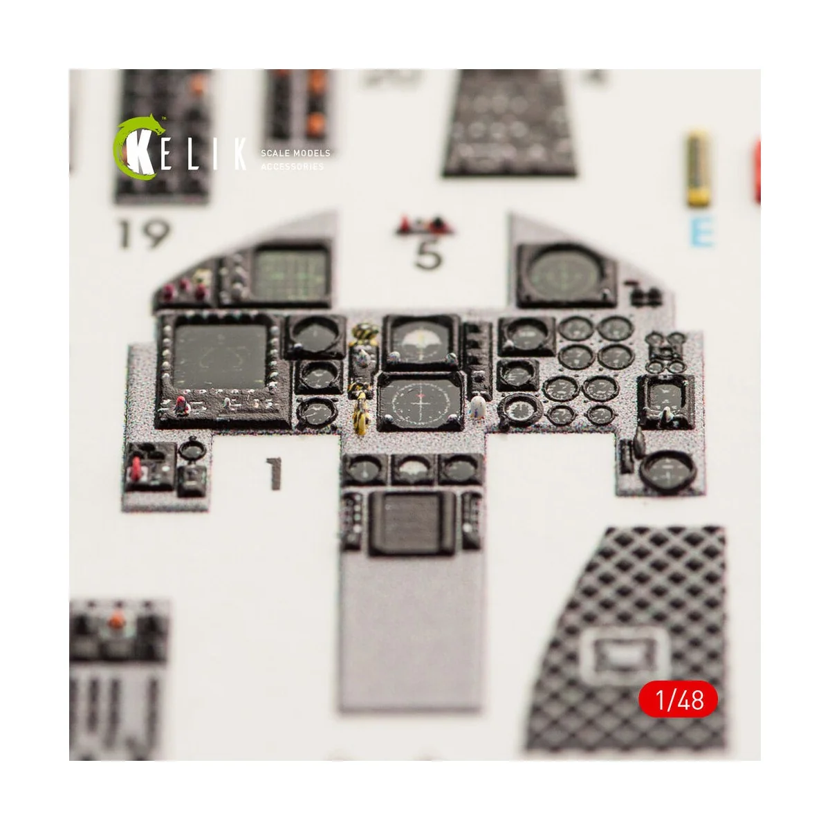 F-15C MSIP II Eagle interior 3D decals for GWH kit, 1/48 - Kelik K4...