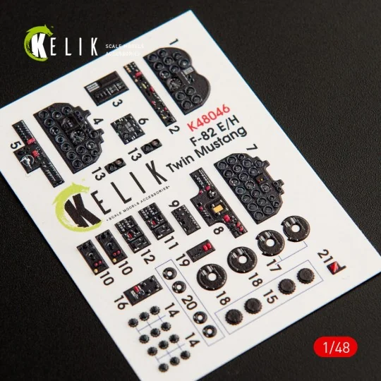 F-82 E/H Twin Mustang interior 3D decals for Modelsvit, 1/48 - Keli...