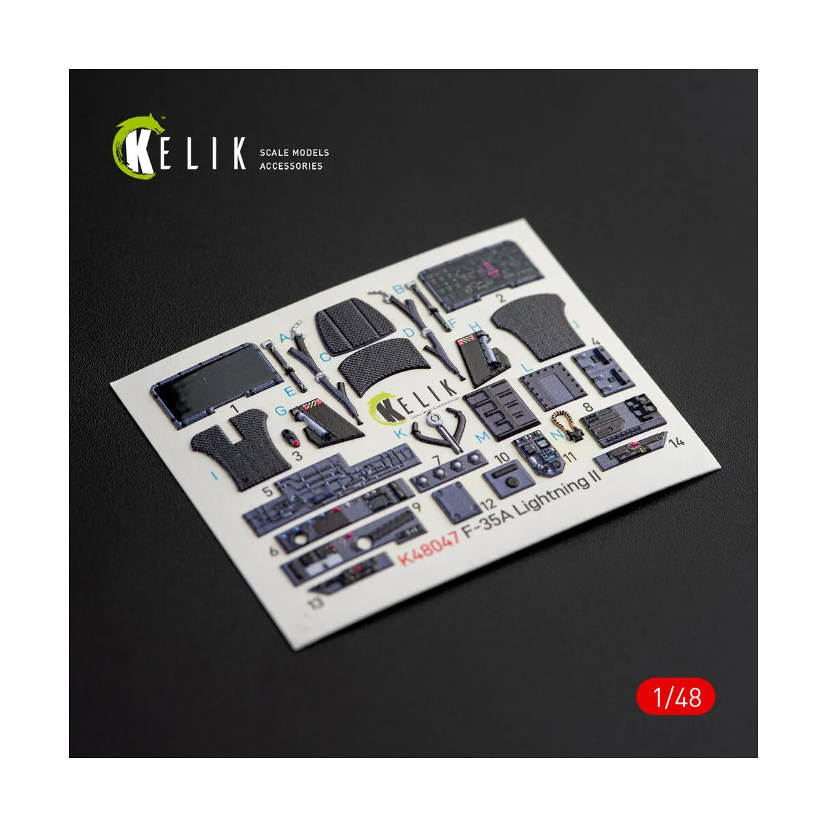 F-35A Lightning II interior 3D decals for Kitty Hawk / Zimimodel ki...