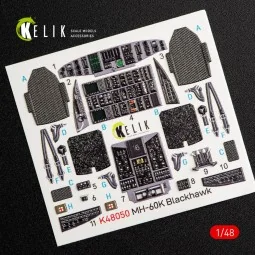 MH-60K Black Hawk interior 3D decals for Italeri kit 2666, 1/48 - K...
