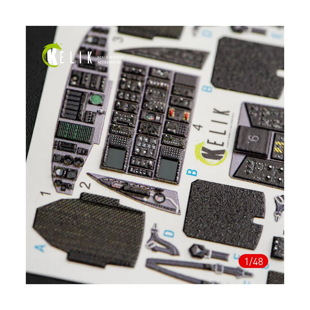 MH-60K Black Hawk interior 3D decals for Italeri kit 2666, 1/48 - K...