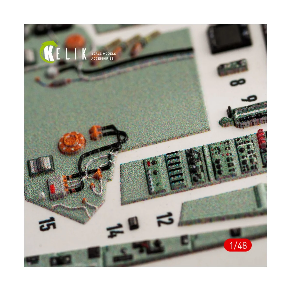 SU-27 Flanker interior 3D decals for GWH kit, 1/48 - Kelik K48051