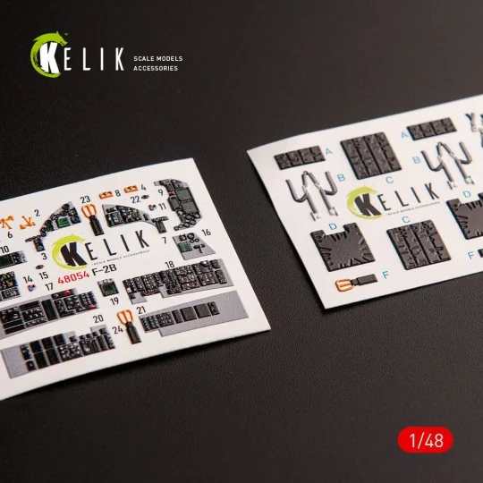 JASDF F-2B interior 3D decals for Hasegawa kit, 1/48 - Kelik K48054