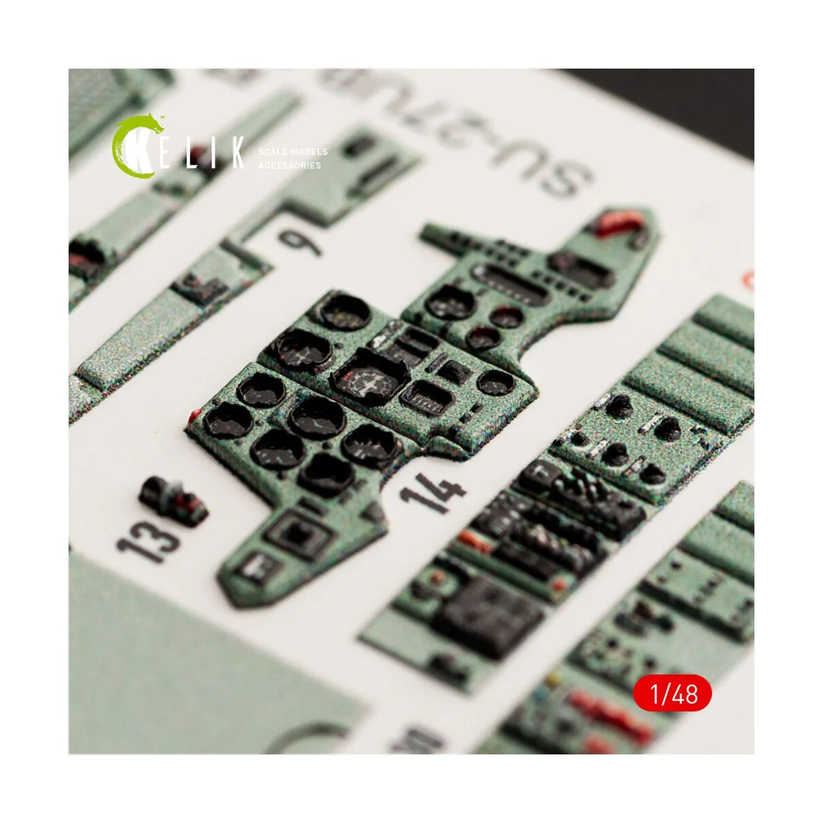 SU-27UB Flanker interior 3D decals for GWH kit, 1/48 - Kelik K48052