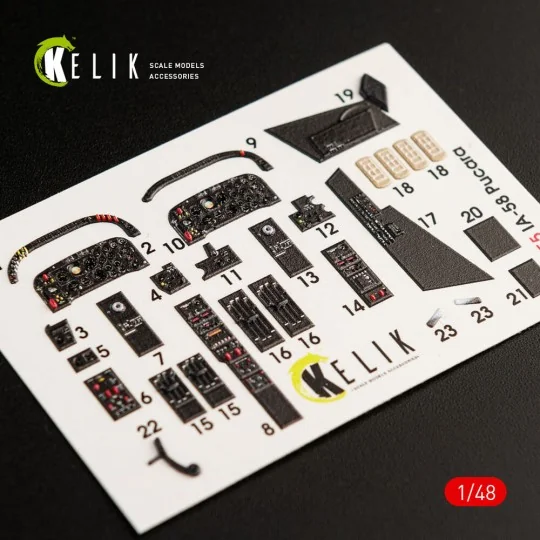 IA-58 Pucara interior 3D decals for Kinetic kit, 1/48 - Kelik K48055
