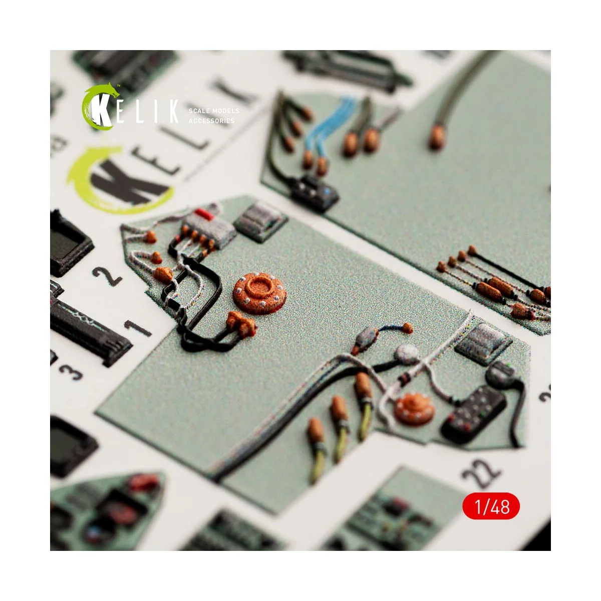 SU-27UB Flanker interior 3D decals for GWH kit, 1/48 - Kelik K48052