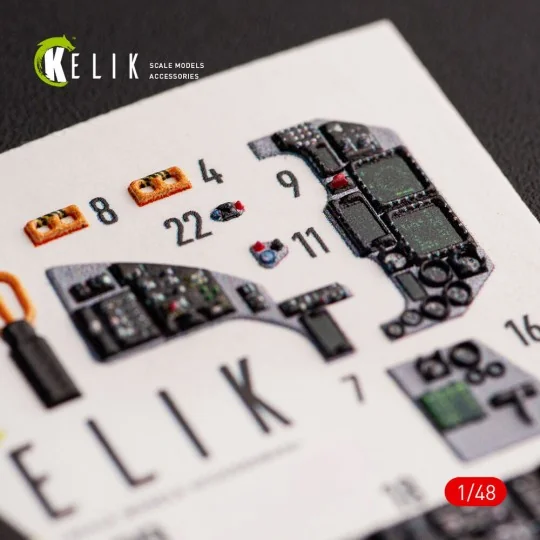 JASDF F-2B interior 3D decals for Hasegawa kit, 1/48 - Kelik K48054