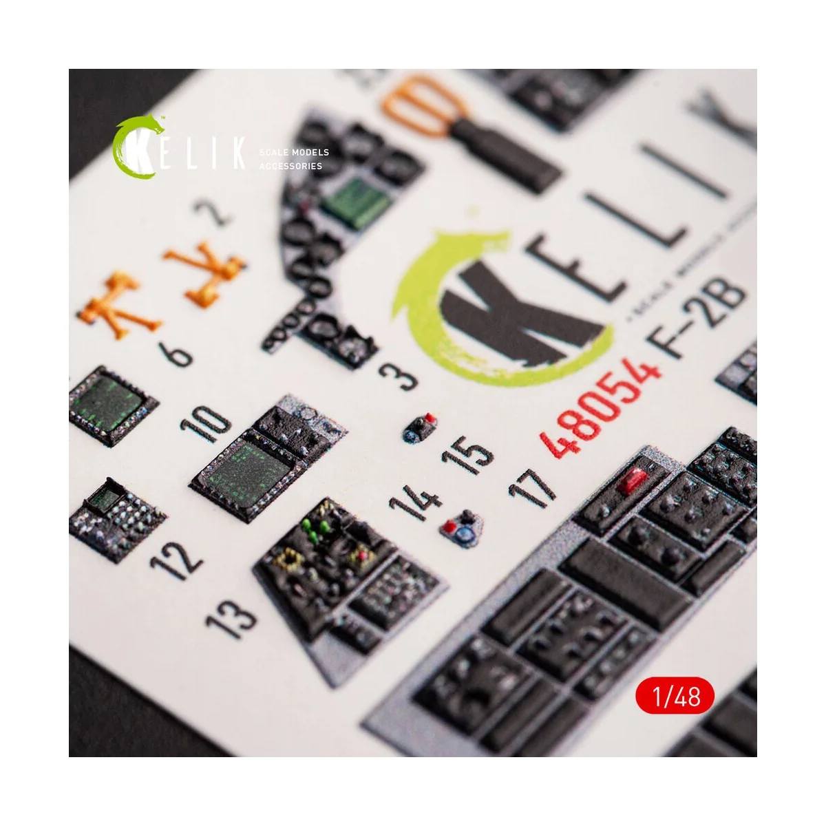 JASDF F-2B interior 3D decals for Hasegawa kit, 1/48 - Kelik K48054