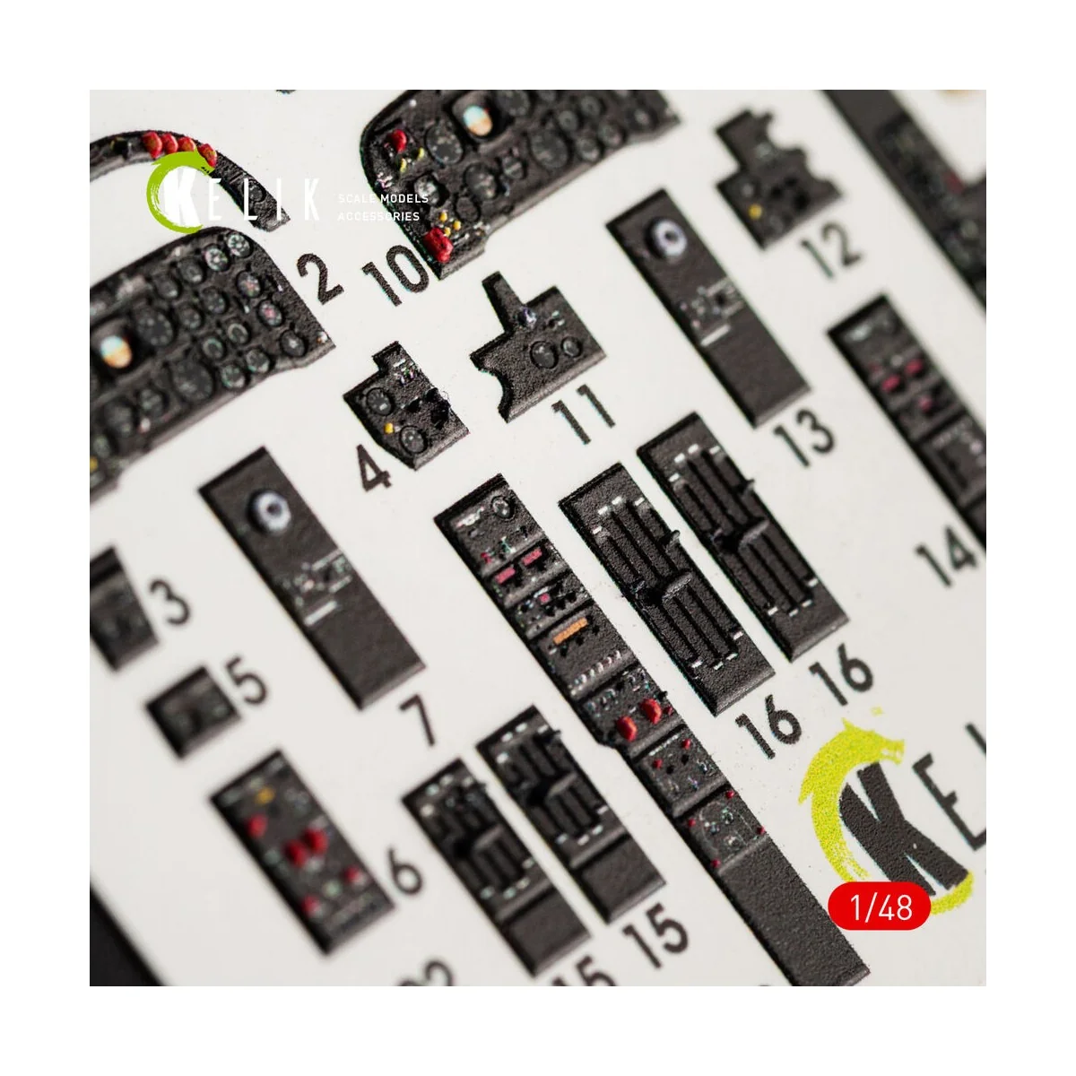 IA-58 Pucara interior 3D decals for Kinetic kit, 1/48 - Kelik K48055
