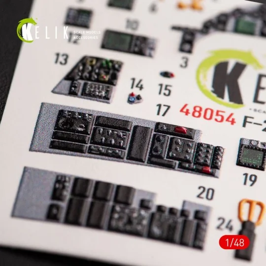 JASDF F-2B interior 3D decals for Hasegawa kit, 1/48 - Kelik K48054