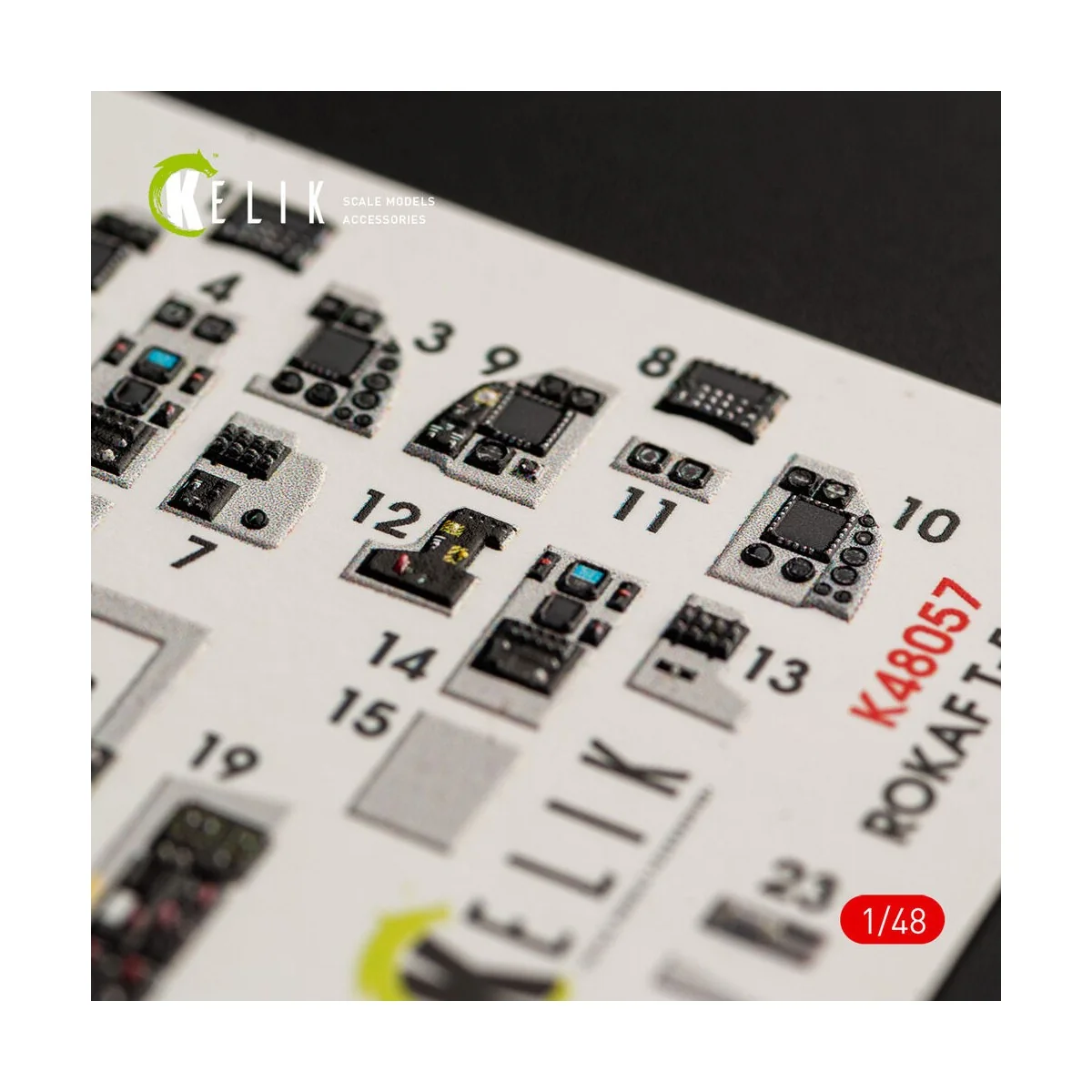 T-50 ROKAF interior 3D decals for Academy kit, 1/48 - Kelik K48057