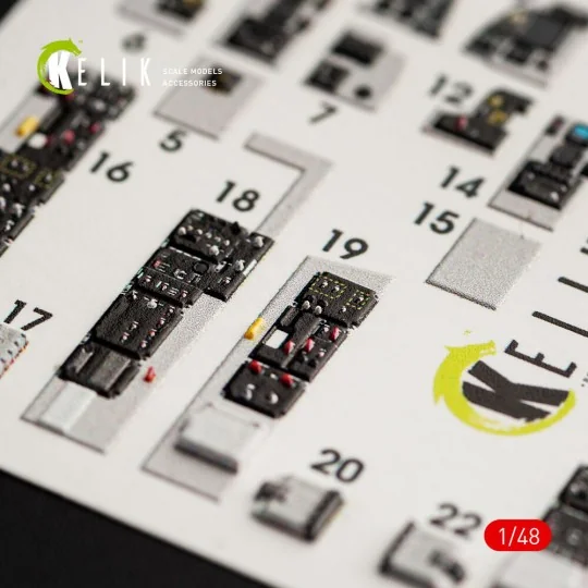 T-50 ROKAF interior 3D decals for Academy kit, 1/48 - Kelik K48057