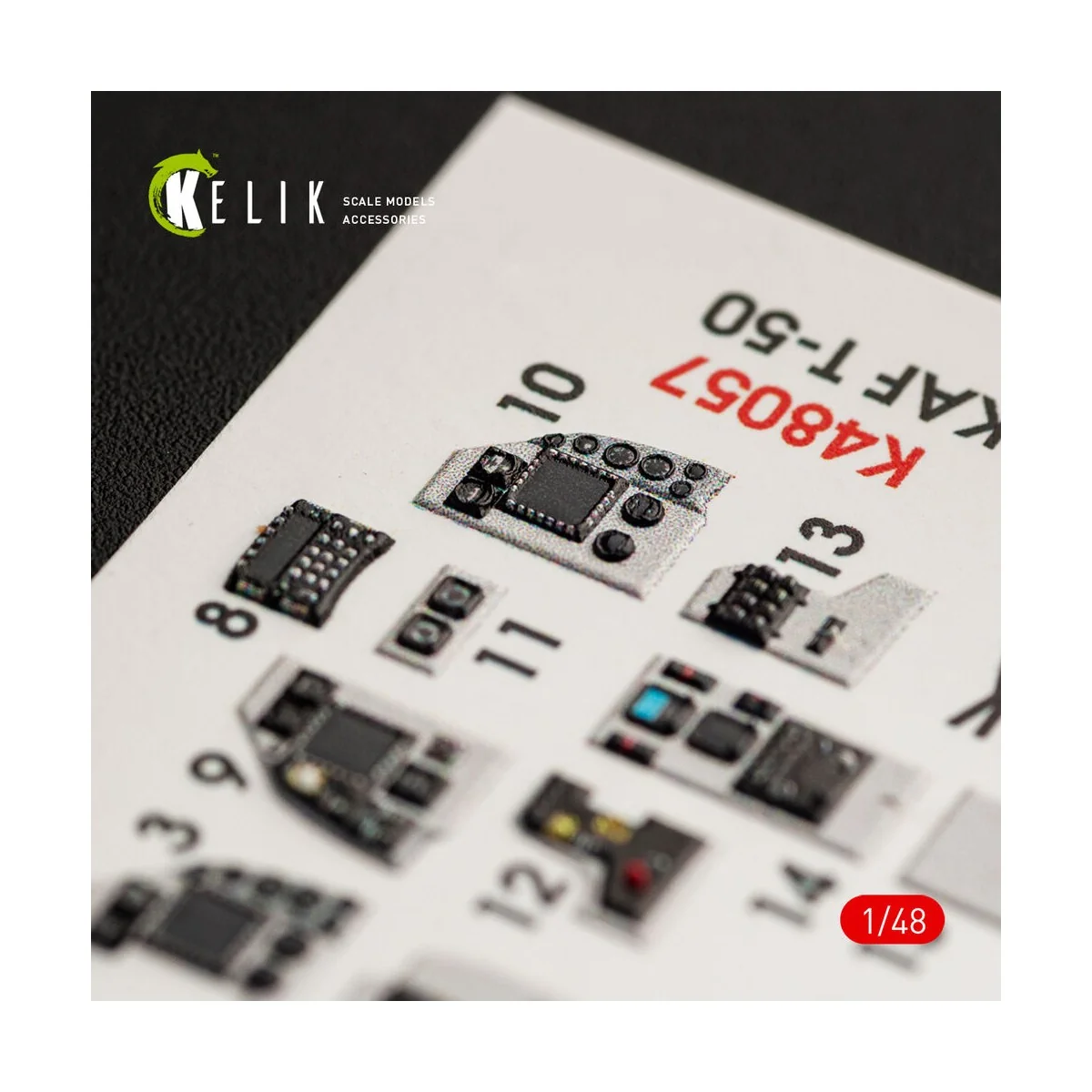 T-50 ROKAF interior 3D decals for Academy kit, 1/48 - Kelik K48057