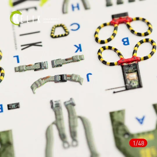 F-4G interior 3D decals for Meng kit, 1/48 - Kelik K48056