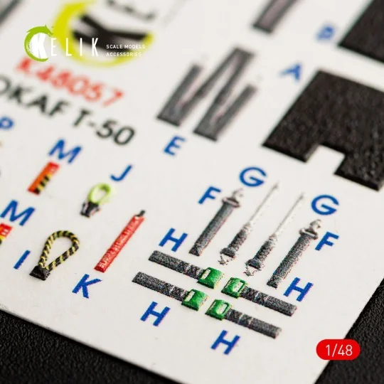 T-50 ROKAF interior 3D decals for Academy kit, 1/48 - Kelik K48057