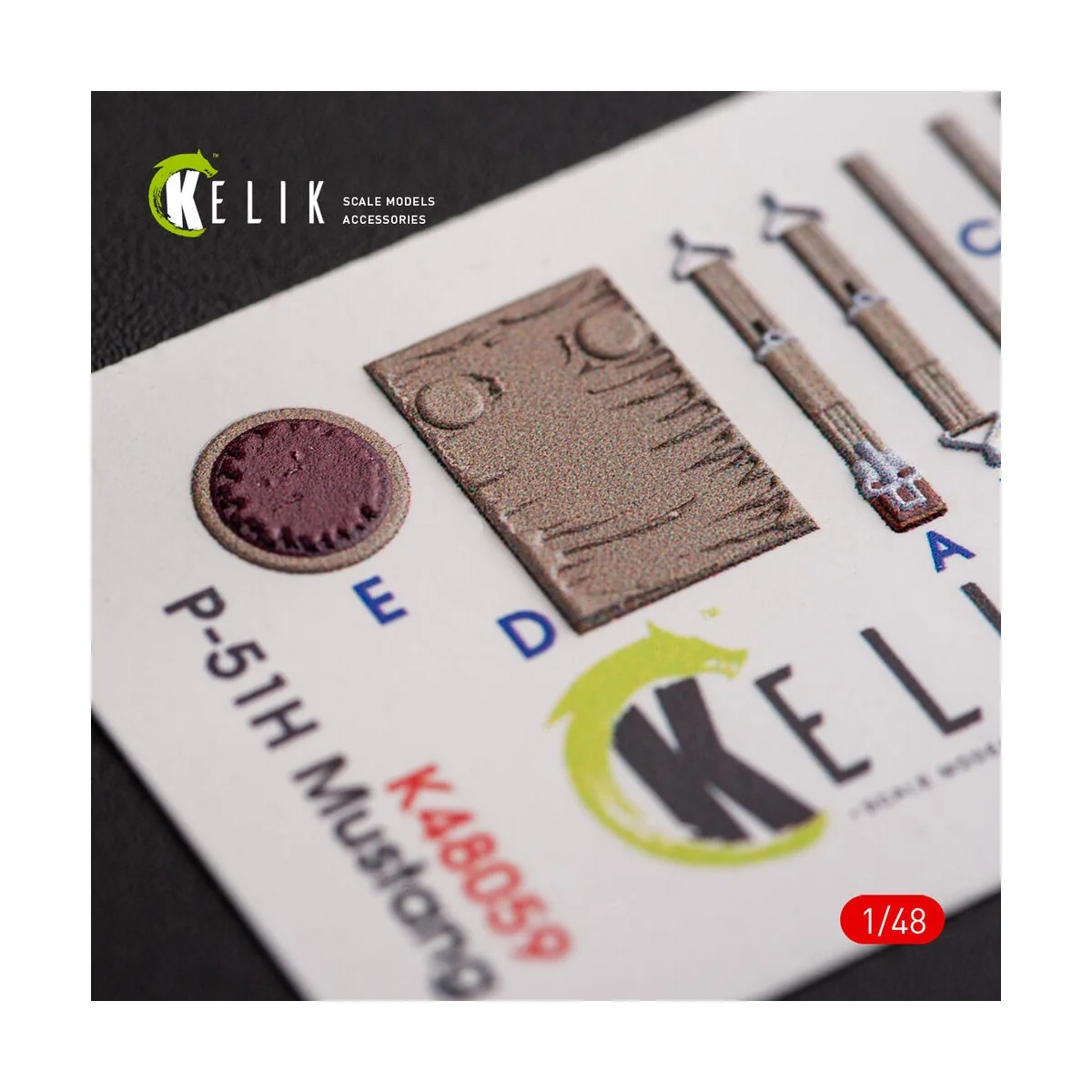 P-51H Mustang interior 3D decals for Modelsvit kit, 1/48 - Kelik K4...