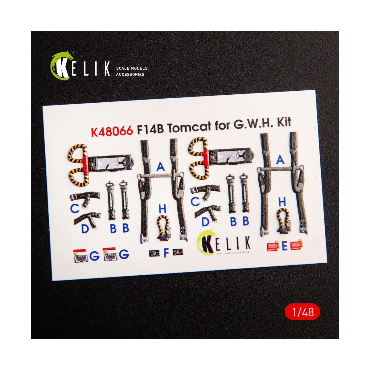 F-14B Tomcat interior 3D decals for GWH kit, 1/48 - Kelik K48066