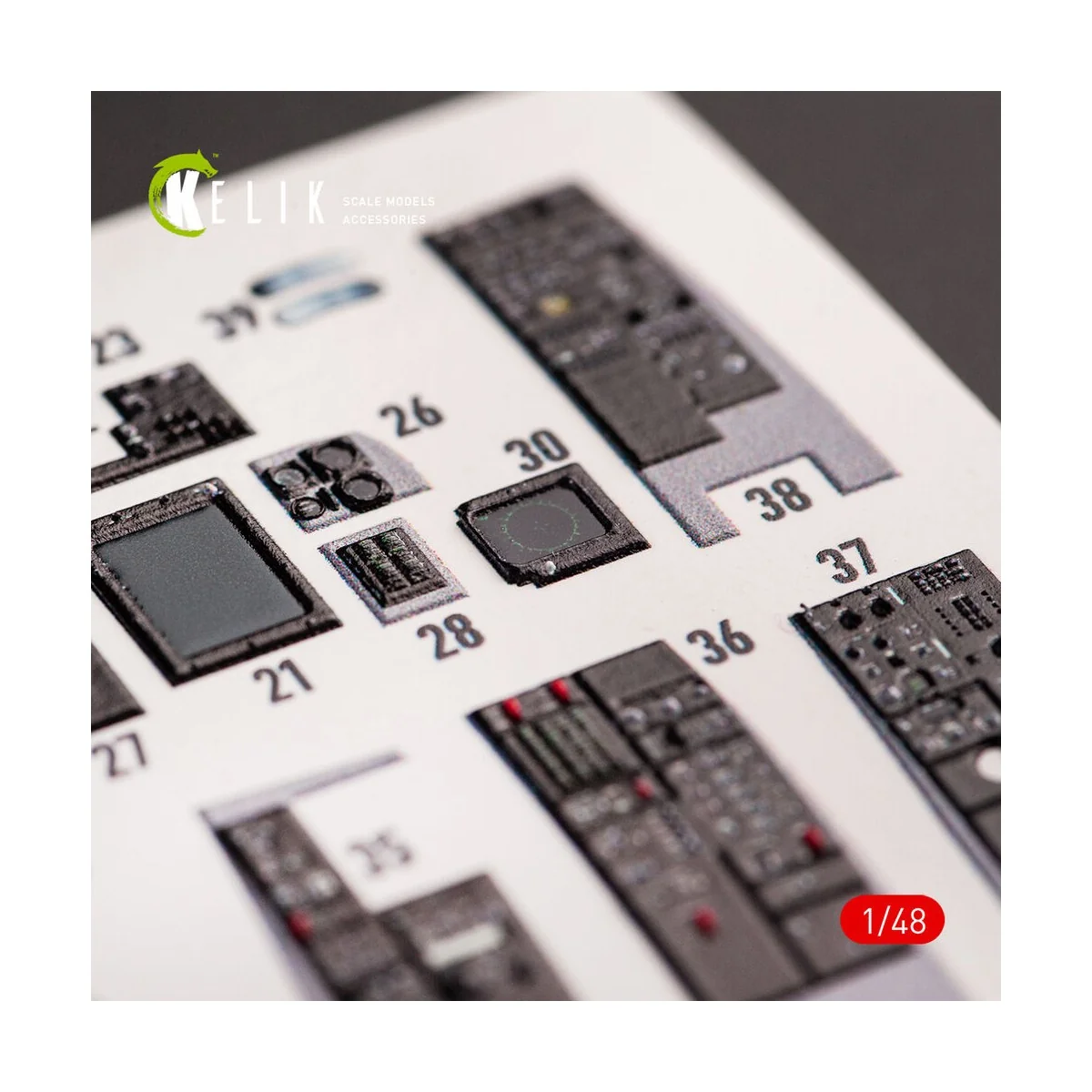 F-14B Tomcat interior 3D decals for GWH kit, 1/48 - Kelik K48066