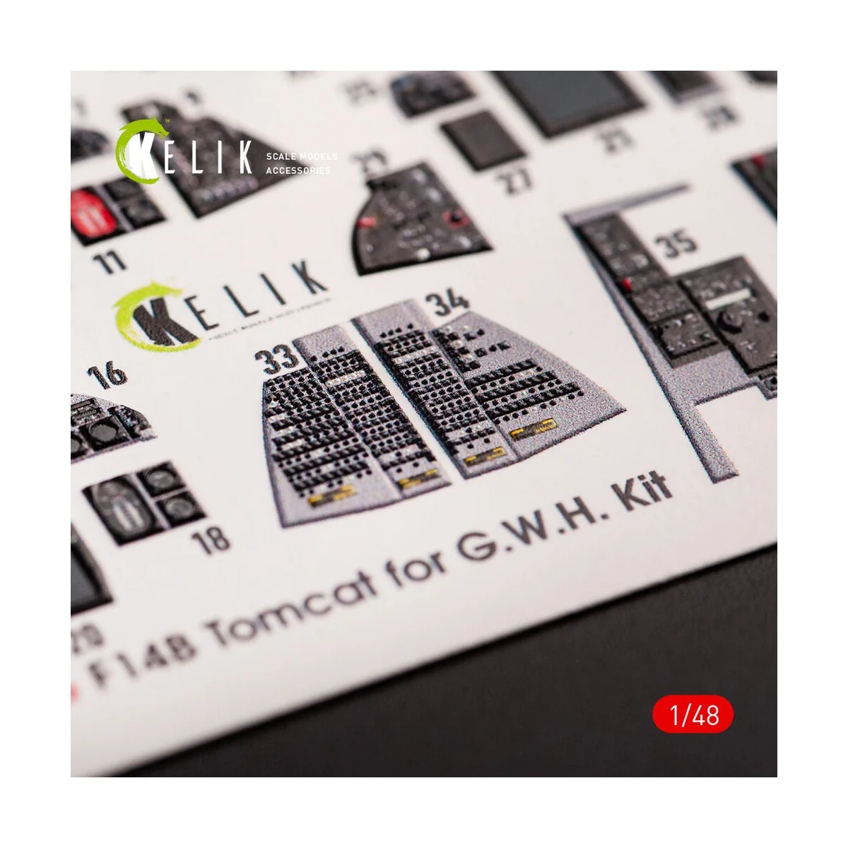 F-14B Tomcat interior 3D decals for GWH kit, 1/48 - Kelik K48066