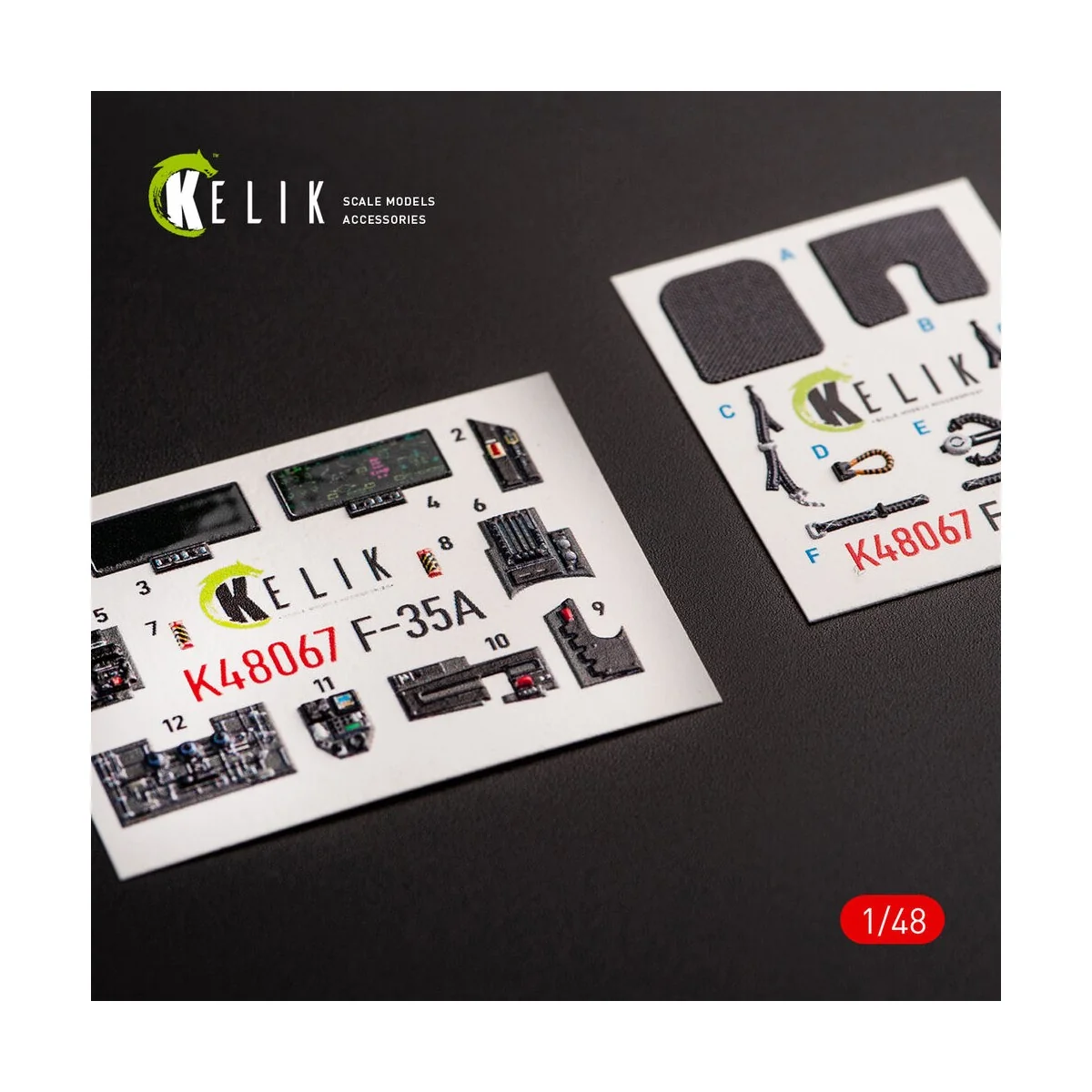 F-35A interior 3D decals for Tamiya kit, 1/48 - Kelik K48067