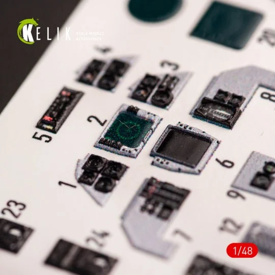 F-14A Tomcat late interior 3D decals for Tamiya kit, 1/48 - Kelik K...