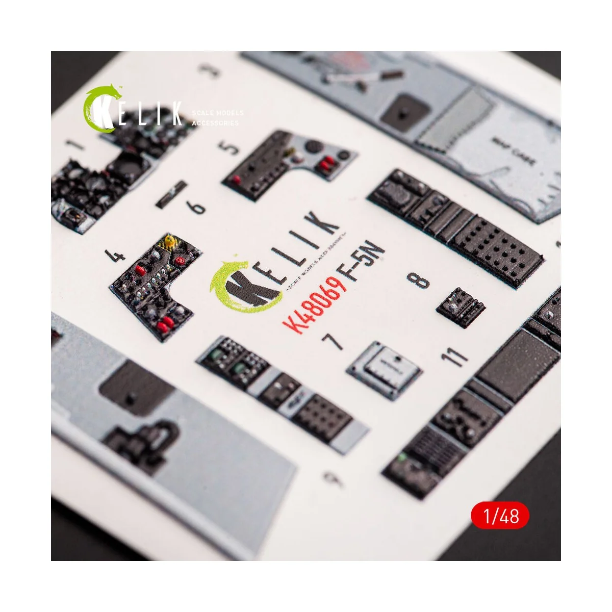 F-5N interior 3D decals for AFV Club kit, 1/48 - Kelik K48069