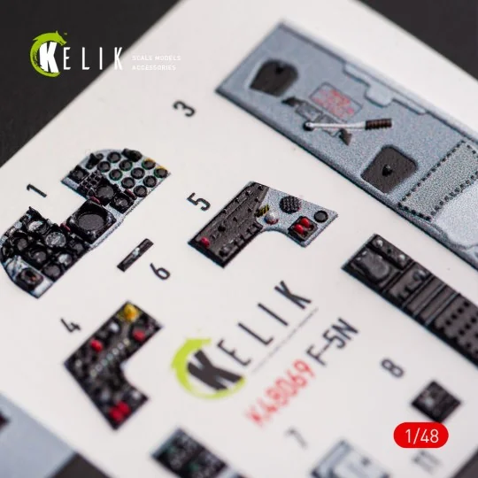 F-5N interior 3D decals for AFV Club kit, 1/48 - Kelik K48069
