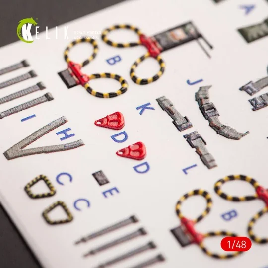 F-4E Phantom II interior 3D decals for Meng kit, 1/48 - Kelik K48070