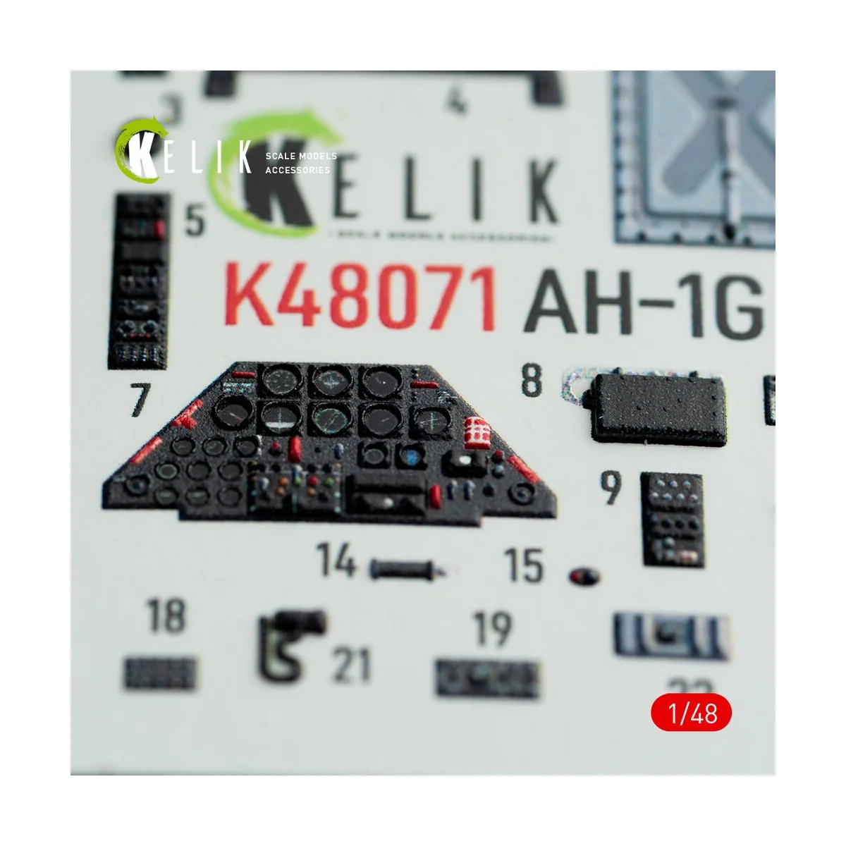 AH-1G interior 3D decals forICM/SpecialHobby kit, 1/48 - Kelik K48071