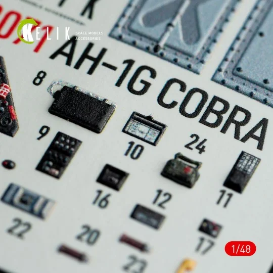 AH-1G interior 3D decals forICM/SpecialHobby kit, 1/48 - Kelik K48071