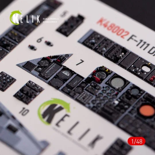 F-111 D/E Aardvark interior 3D decals for HobbyBoss kit, 1/48 - Kel...