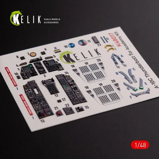 A-10C Thunderbolt interior 3D decals for Academy kit, 1/48 - Kelik ...
