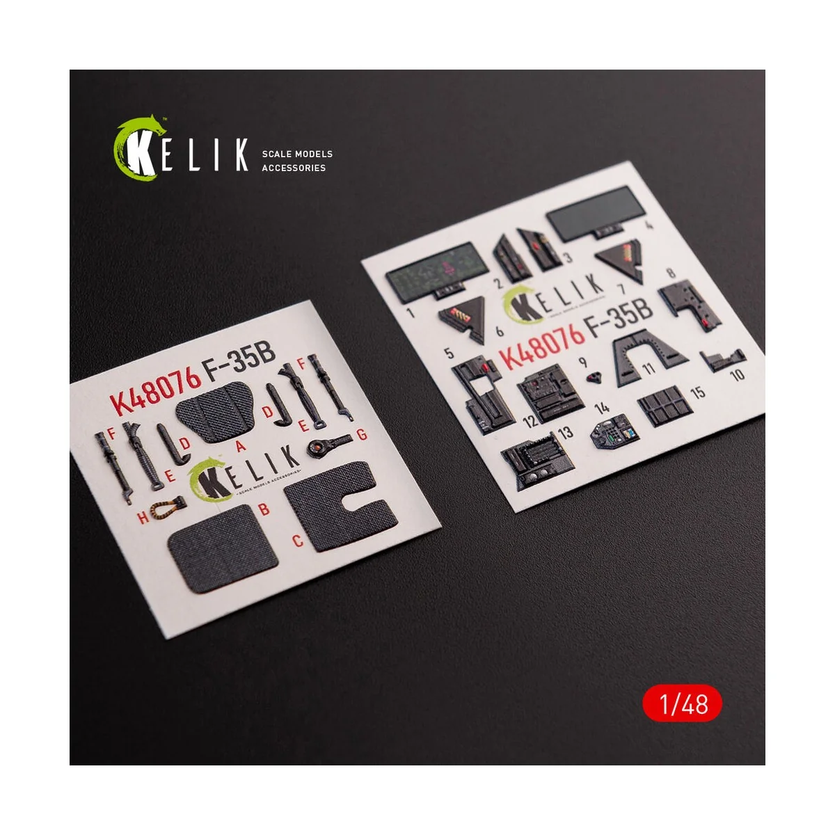 F-35B interior 3D decals for Tamiya kit, 1/48 - Kelik K48076