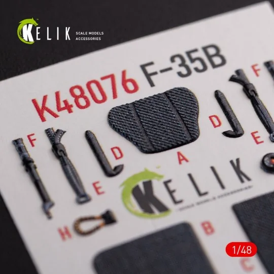 F-35B interior 3D decals for Tamiya kit, 1/48 - Kelik K48076