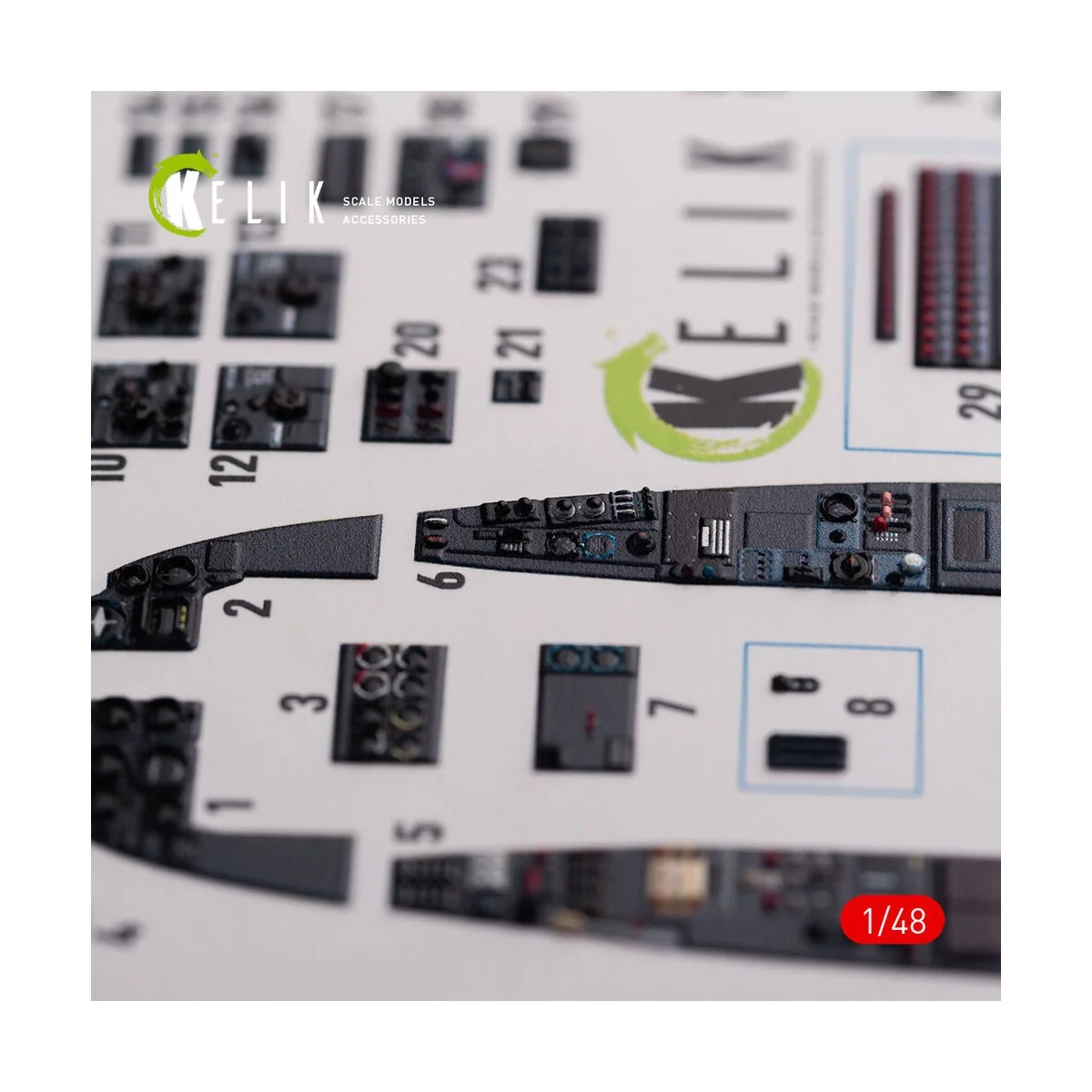 Messerschmitt Me-410 A1 interior 3D decals for Meng Model kit, 1/48...