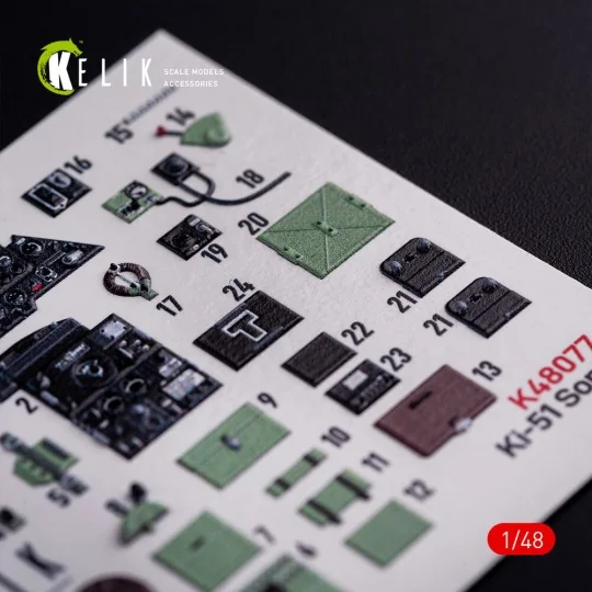Ki-51 Sonia interior 3D decals for WingsyKits kit, 1/48 - Kelik K48077