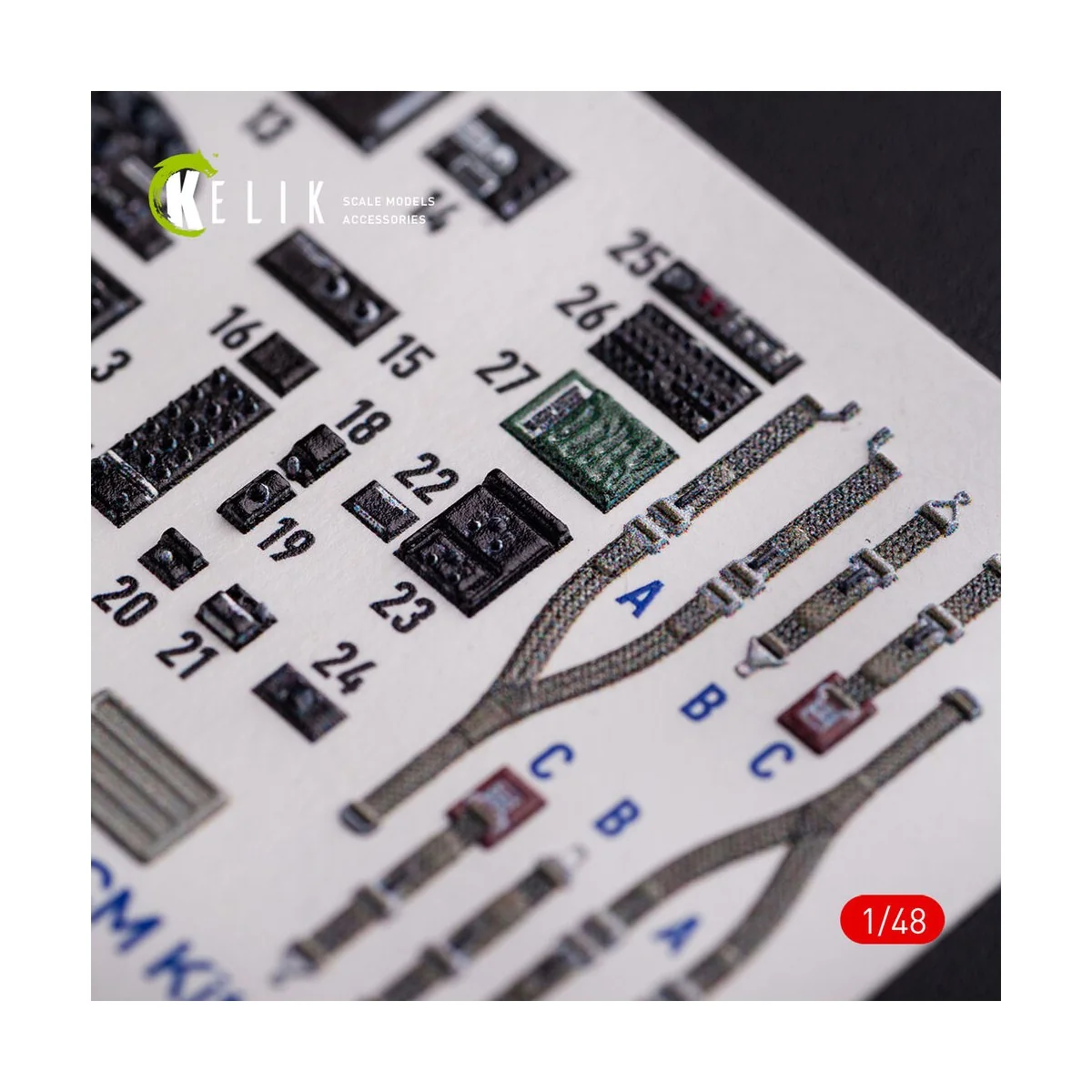 O-2A Skymaster interior 3D decals grey decoration type for ICM kit,...