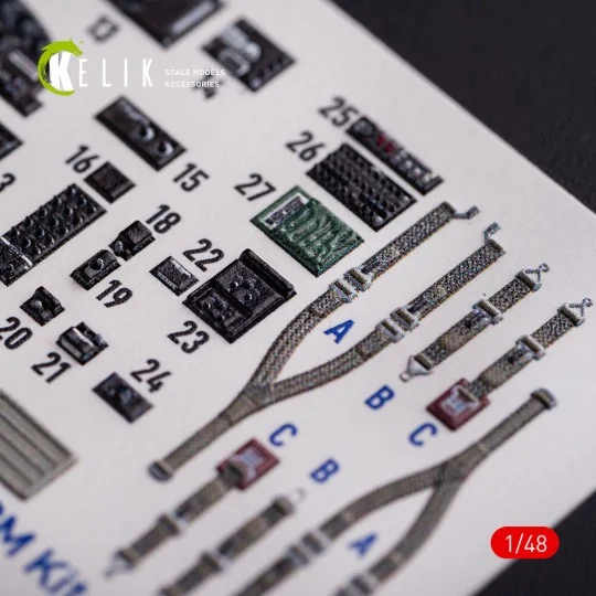 O-2A Skymaster interior 3D decals small version for ICM kit, 1/48 -...